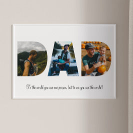 Dad Photo Collage Poster