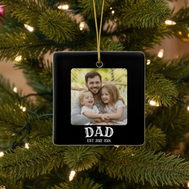 Dad Photo Established Keramikornament (Von Creator hochgeladen)