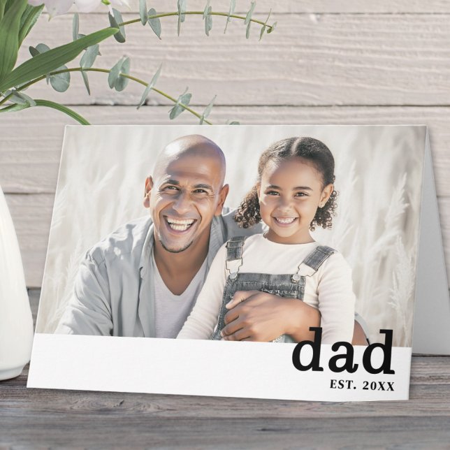 Dad Photo Simple Father's Day Karte (Dad Photo Simple Father's Day Card)