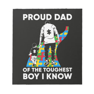 Dad Puzzle Autism Awareness Gift for Birthday Notizblock