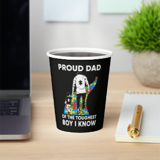 Dad Puzzle Autism Awareness Gift for Birthday Pappbecher