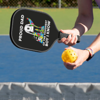 Dad Puzzle Autism Awareness Gift for Birthday Pickleball Schläger