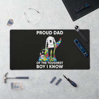 Dad Puzzle Autism Awareness Gift for Birthday Schreibtischunterlage