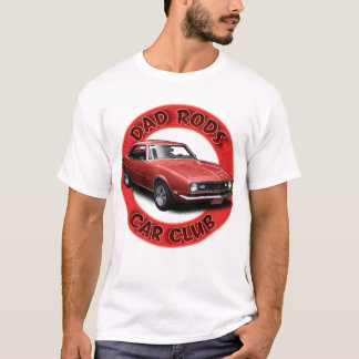 Dad Rods Car Club Rotes Camaro T-Shirt
