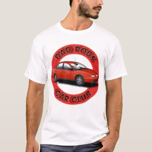Dad Rods Car Club Rotes Saturn-Auto T-Shirt