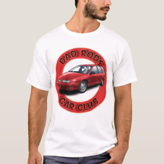 Dad Rods Car Club Rotes Saturn-Kombi Auto T-Shirt