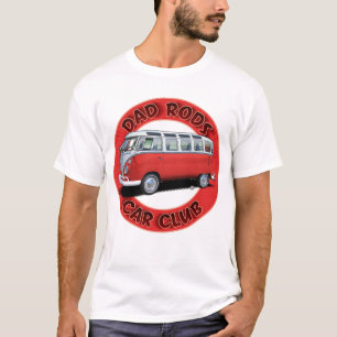 Dad Rods Car Club Rotes Transporter Bus T-Shirt
