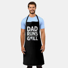 Dad Runs the Grill BBQ Schürze