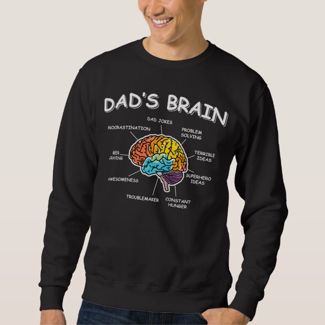 Dad s Brain Multitasking Daddy Father s Day Pride  Sweatshirt (Vorderseite)