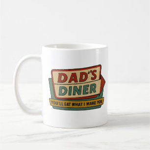 Dad’s Diner Retro-Schild – Ben-Day 1950er Pop-Art Kaffeetasse