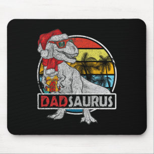Dad Saurus T Rex Dinosaur Familie passendes Xmas W Mousepad