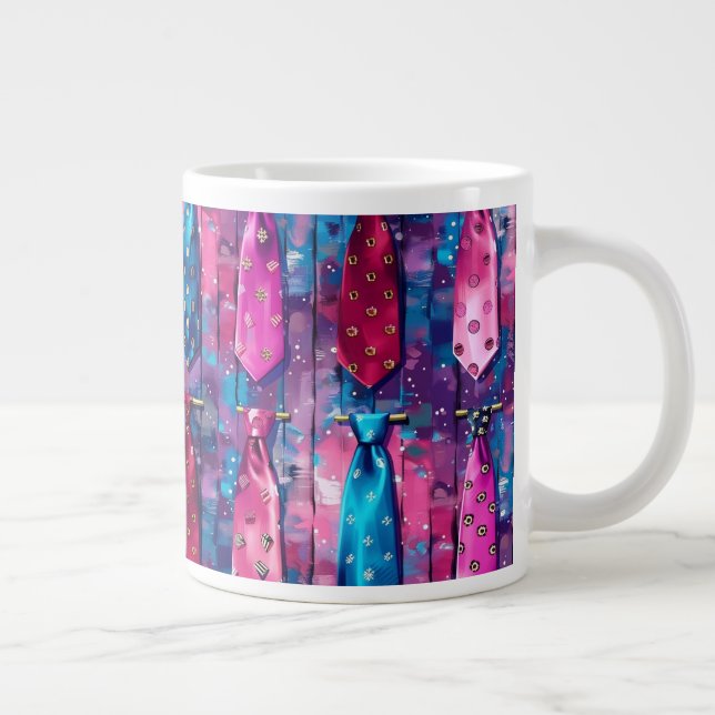 Dad-Schlips-Sammlung Jumbo-Keramikbecher Jumbo-Tasse (Rechts)
