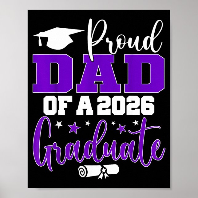Dad senior 2026 proud dad of a class of 2026 poster (Vorne)