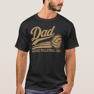 Dad Senior Volleyball 2027 Retro T-Shirt