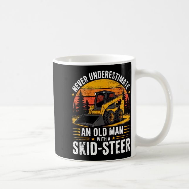 Dad Skid Steer Operator Father Construction Heavy  Kaffeetasse (Rechts)