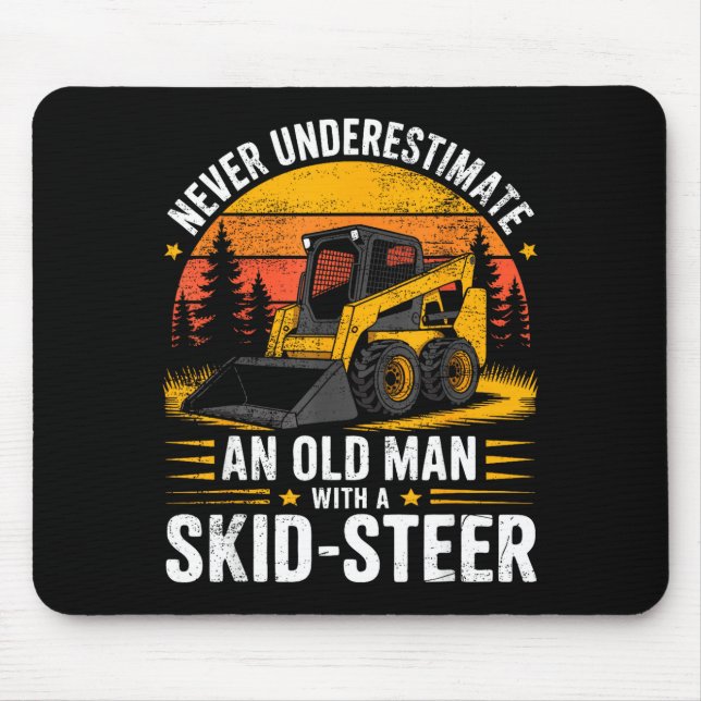 Dad Skid Steer Operator Father Construction Heavy  Mousepad (Vorne)