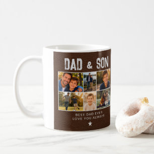 Dad & Sohn Gold Familie 6 Foto Kaffeetasse