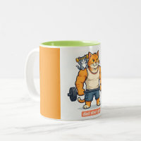 Dad Stärke - Lustiger Fitness-Katzen-Vater-Becher