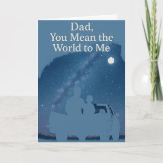 Dad, You Mean the World to Me Starry Birthday Karte