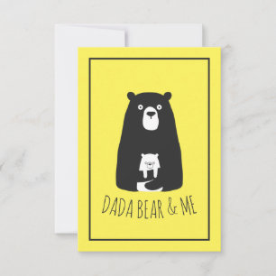 DADA BEAR & ICH   Vater Kinder Tochter Sohn Dada B Dankeskarte