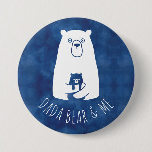 DADA BEAR & ME Vater Kids Daughter Son Dada Bear Button