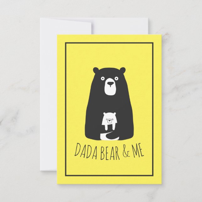 DADA BEAR & ME | Vater Kids Daughter Son Dada Bear Dankeskarte (Vorderseite)