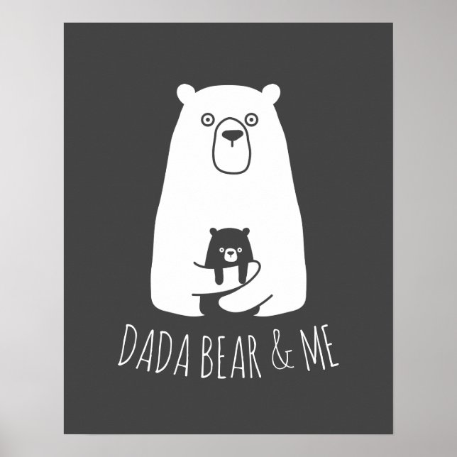 DADA BEAR & ME | Vater Kids Daughter Son Dada Bear Poster (Vorne)