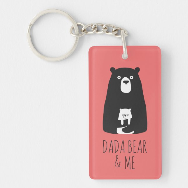 DADA BEAR & ME | Vater Kids Daughter Son Dada Bear Schlüsselanhänger (Vorderseite)
