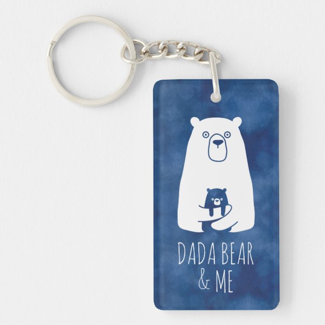 DADA BEAR & ME | Vater Kids Daughter Son Dada Bear Schlüsselanhänger (Vorderseite)