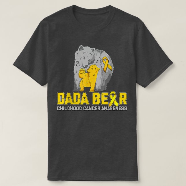Dada Bear Support Kinderkrebsbewusstsein T-Shirt (Design vorne)