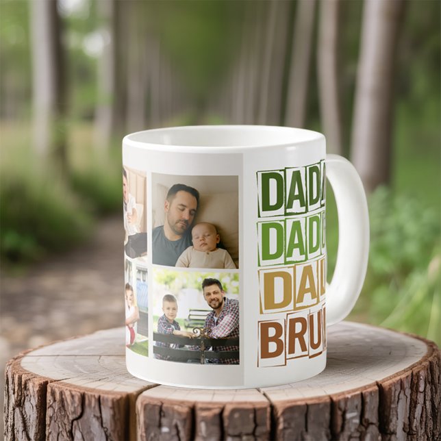 Dada Daddy Dad Bruh 4 Foto  Kaffeetasse (Photo mug for dad)