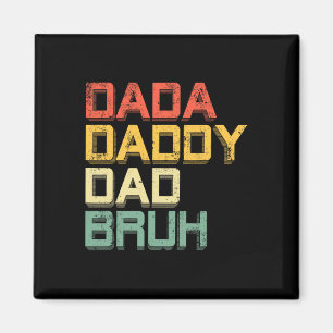 Dada Daddy Dad Bruh T-Shirt Retro Vintage Lustig V Magnet