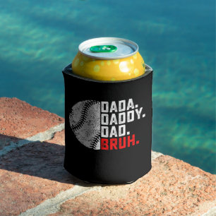 Dada Daddy Papa Bruh Baseball Vatertag Vintage Dosenkühler