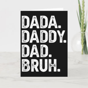 Dada Daddy Papa Bruh Shirt Geschenke Männer Lustig Karte