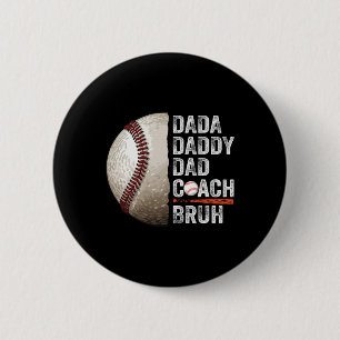 Dada Daddy Papa Bruh Vintage Baseballtrainer Lusti Button