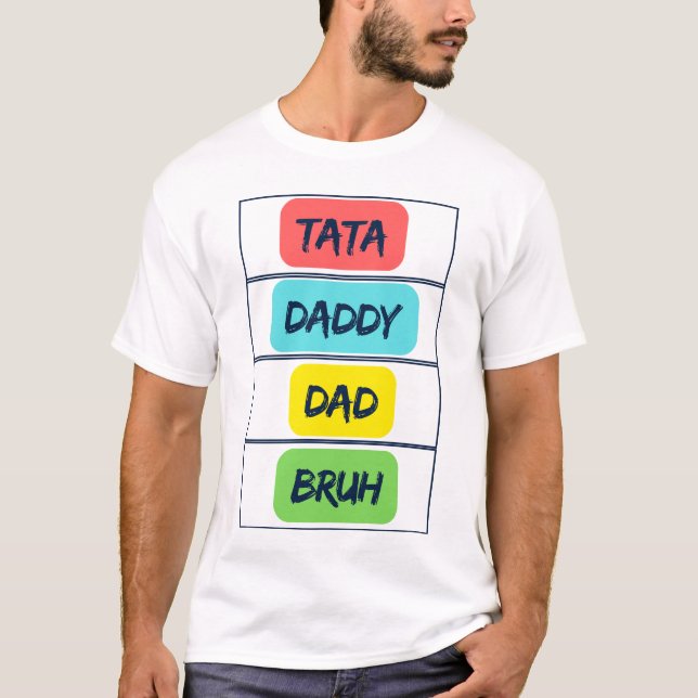 Dada Daddy Vater Bruh Father's Day Funny Essential T-Shirt (Vorderseite)