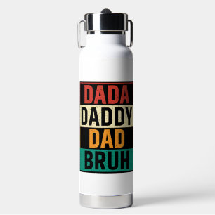 Dada Daddy Vater Bruh Funny Retro Vatertag Trinkflasche
