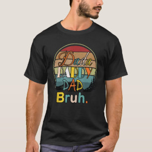 Dada Daddy Vater Bruh Retro Color Happy Vatertag T-Shirt