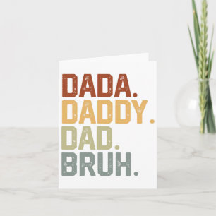 Dada Daddy Vater Bruh Retro Vintag Funny Fathers D Karte