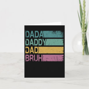 Dada Daddy Vater Bruh Shirt Men Funny Vathers Day  Karte