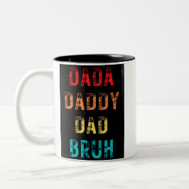 Dada Daddy Vater Bruh Zwei-Tone-Kaffee-Tasse Zweifarbige Tasse