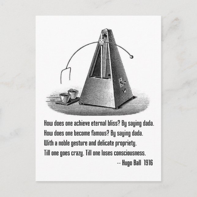 Dada definiert postkarte (Vorderseite)