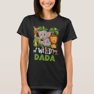 Dada des wilden Zoo Birthday Safari Jungle Animal T-Shirt