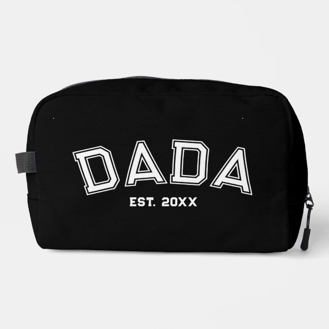 Dada Est Logo "Schwarz" für Weißes Sport Waschbeutel (Vorderseite)