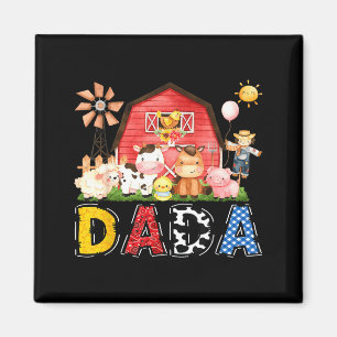 Dada Farm Kuh Geburtstags-Matching-Illustration Magnet
