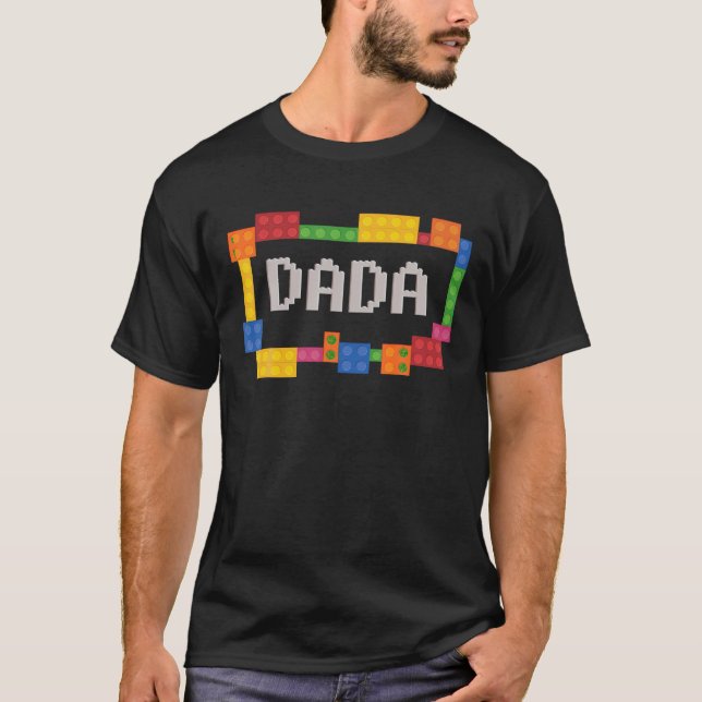 Dada Funny Blocks Master Builder Brick Builder Bir T-Shirt (Vorderseite)