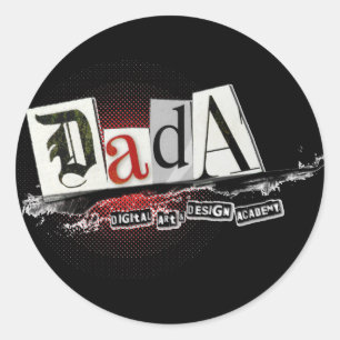 DADA kleine (20) schwarze Aufkleber