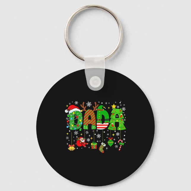 Dada Matching Funny Christmas Family Couple Xmas S Schlüsselanhänger (Vorderseite)