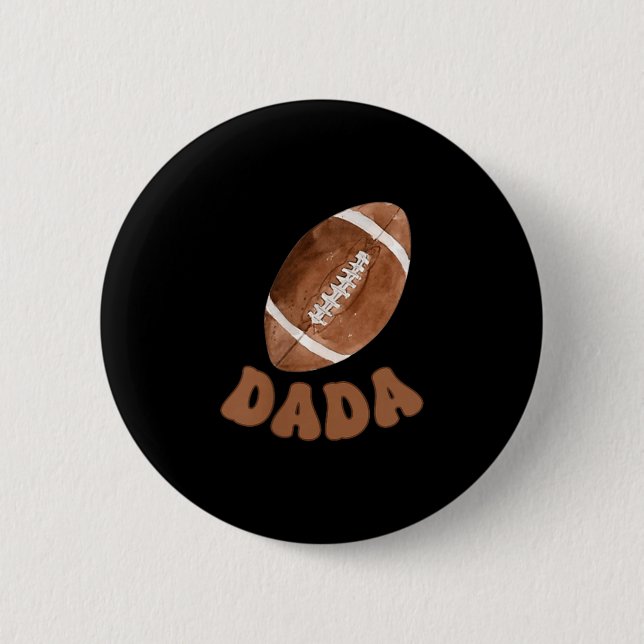 Dada Of The 1 Year Old Football First Birthday Boy Button (Vorderseite)