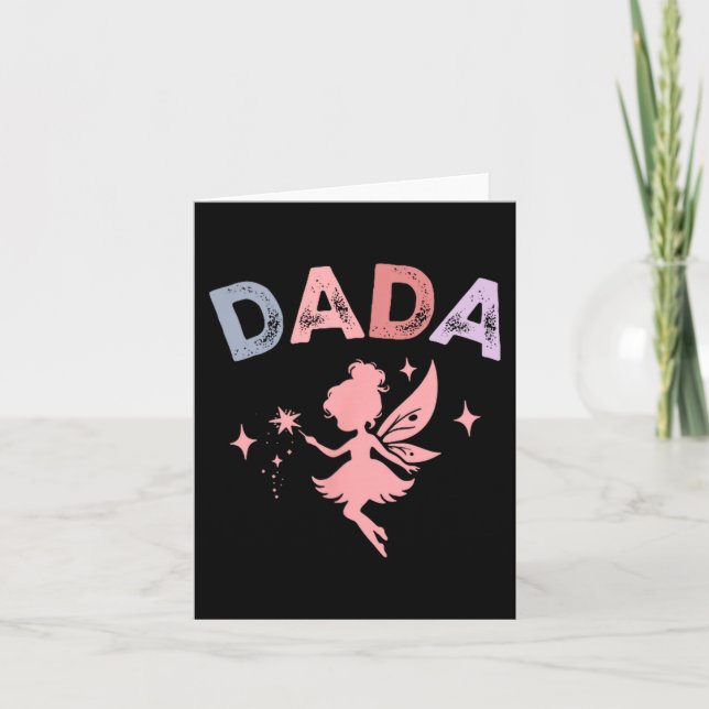 Dada Of The Little Fairy Birthday Girl Family Matc Karte (Vorderseite)